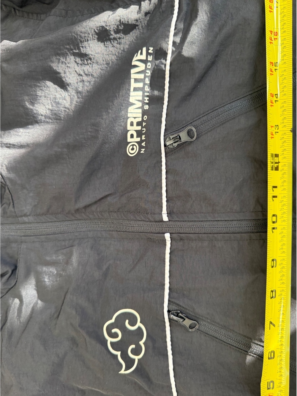 Primitive x Naruto Shippuden Black Hooded Windbreaker Jacket Medium - Picture 4 of 6